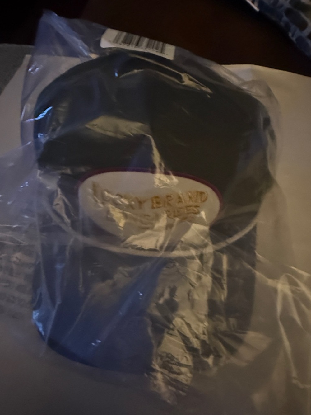NWT Lucky Brand "Lucky Dungarees" Trucker Style Dad Hat Olive Green Adjustable - Picture 6 of 6
